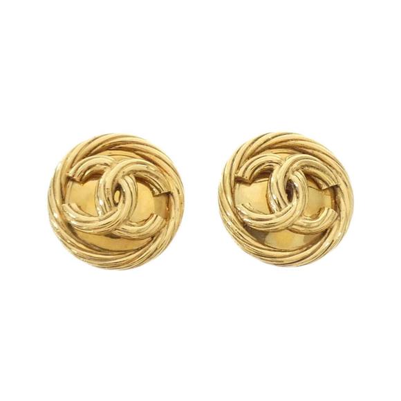 Chanel Coco Mark Gold Metal earring - Picture 1 of 3